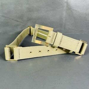 Olive Green and Gold Fabric Link Belt size Medium